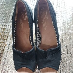 TOMS Women's Black Canvas Shoes